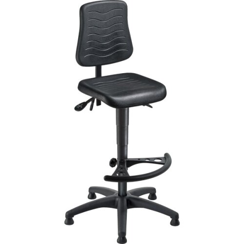 Arbeitsdrehstuhl PU mit Fußring