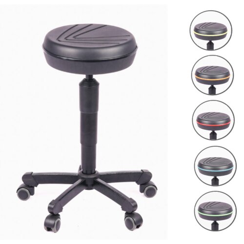 Arbeitshocker mit verschiedenen Zierstreifen