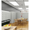 Kleinfachschrank 10 Fächer Korpus Lichtgrau RAL 7035 Türen Tiefschwarz RAL 9005 Türen mit Plexiglaseinsatz