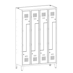 Z-Spind Select 8 Abteile Abteilbreite 300mm Korpus...