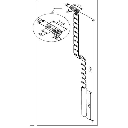 Kabelmanager magnetisch für elektrisch verstellbare Schreibtische