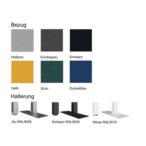 Akustik Stellwand Schmal 100 cm Breite verschiedene Höhen