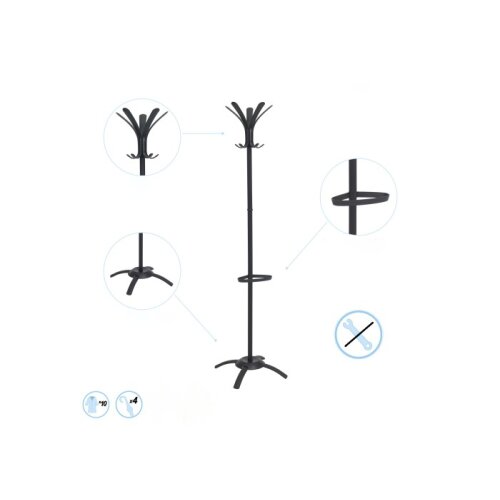 Kleiderständer Cleo  Schwarz