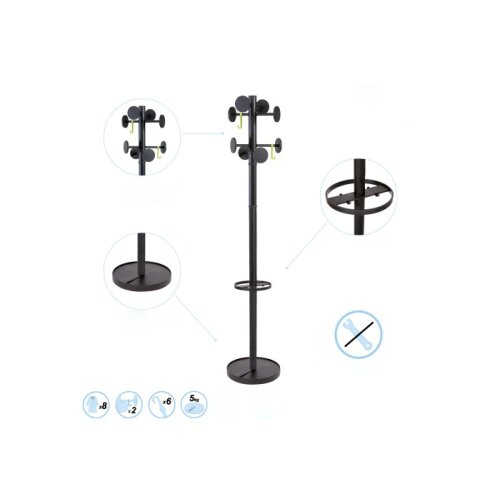 Kleiderständer Stan3 Schwarz