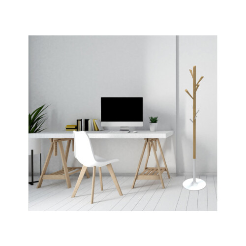 Designer Mantelständer Holz & Weiss