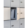 Schliessfachschrank Holz mit Einwurfschlitz, Abteilbreite 400 mm, 4 Fächer
