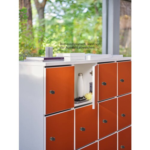 Schliessfachschrank Holz mit Einwurfschlitz, Abteilbreite 400 mm, 3 Fächer