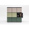 Schliessfachschrank Holz mit Einwurfschlitz, Abteilbreite 450 mm, 3 Fächer