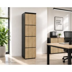 Schliessfachschrank Holz mit Einwurfschlitz, Abteilbreite...