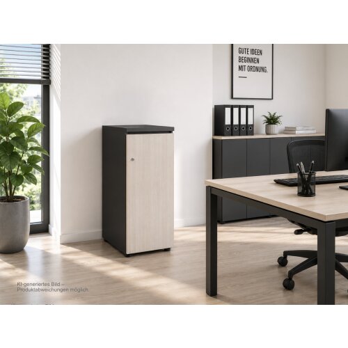 Schliessfachschrank Holz mit Einwurfschlitz, Abteilbreite 400 mm, 1 Fach