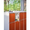 Schliessfachschrank Holz mit Einwurfschlitz, Abteilbreite 400 mm, 2 verschieden große Fächer