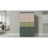 Schliessfachschrank Holz mit Einwurfschlitz, Abteilbreite 400 mm, 2 Doppelschließfächer, 1 Kleinfach