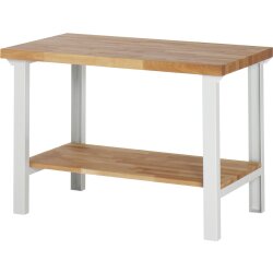 Werkbank  Serie Aargau mit Ablageboden Buche, Breite: 125...