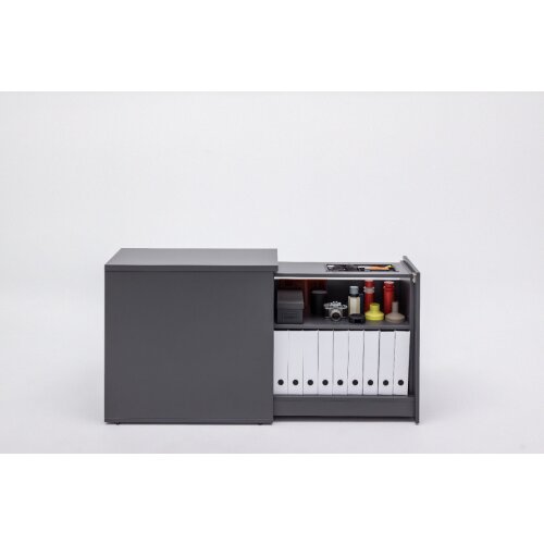 Apothekerschrank 74 cm hoch, Zugang von der rechten Seite