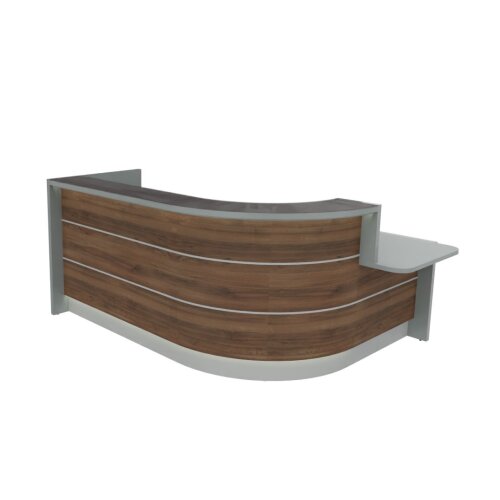 Empfangstheke Vero 244 cm breit L-Form mit Beratungsplatz