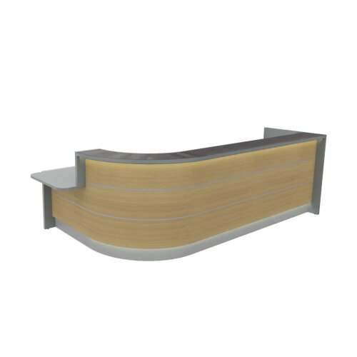 Empfangstheke Vero 344 cm breit L-Form mit Beratungsplatz