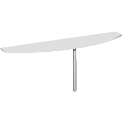 Anbautisch Bogenform, Anbau an Schreibtischseite, 200x50...