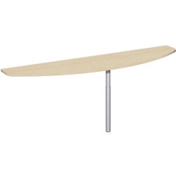 Anbautisch Bogenform, Anbau an Schreibtischseite, 200x50...