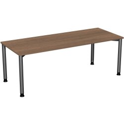 Schreibtisch Rundfuss, höhenverstellbar, 200x80 cm...