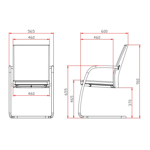 Komfort Freischwinger mit extra stabilem Gestell, Stoff blau