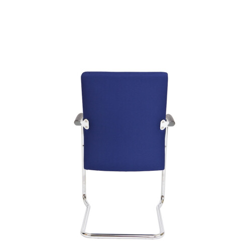 Komfort Freischwinger mit extra stabilem Gestell, Stoff blau