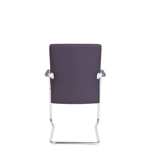 Komfort Freischwinger mit extra stabilem Gestell, Stoff grau