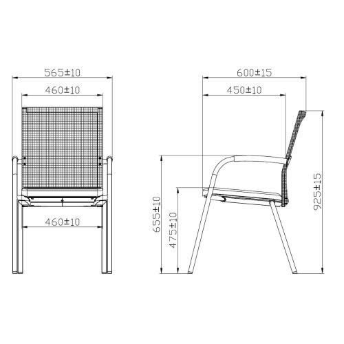 Komfort Besucherstuhl mit Netzrücken