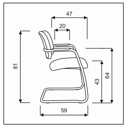 Freischwinger mit Netzrücken chrom / schwarz