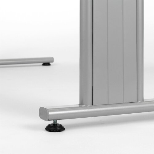 Schreibtisch feste Höhe 80 x 80 cm , Dekor: Lichtgrau