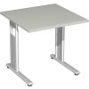 Schreibtisch feste Höhe 80 x 80 cm , Dekor: Lichtgrau