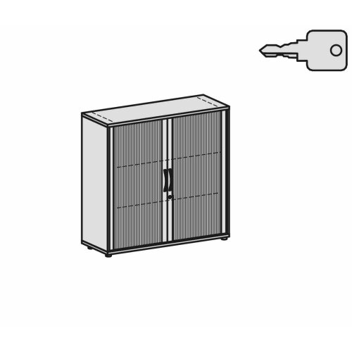 Querrollladenschrank 3 Ordnerhöhen 120 cm breit