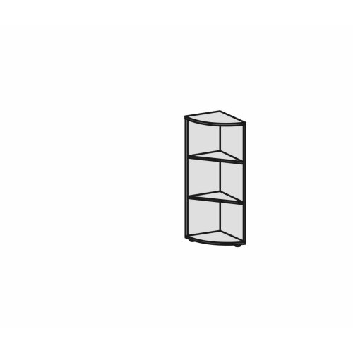 Eckabschlussregal 3 Ordnerhöhen 110 cm hoch 40 cm breit  Dekor Buche Dunkel