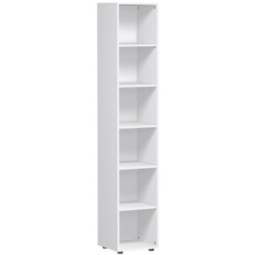 Regal 6 Ordnerhöhen 216 cm hoch 40 cm breit Dekor Weiss