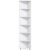 Eckabschlussregal 6 Ordnerhöhen 216 cm hoch Dekor Weiss