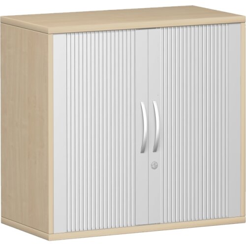 Anstell-Querrollladenschrank 2 Ordnerhöhen Höhe 72 cm Breite 80 cm Korpus Ahorn