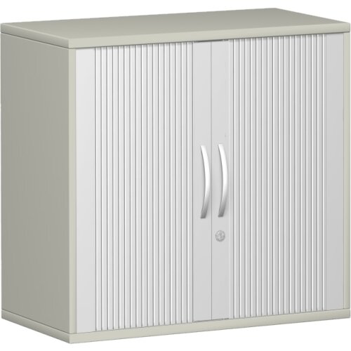 Anstell-Querrollladenschrank 2 Ordnerhöhen Höhe 72 cm Breite 80 cm Korpus Lichtgrau