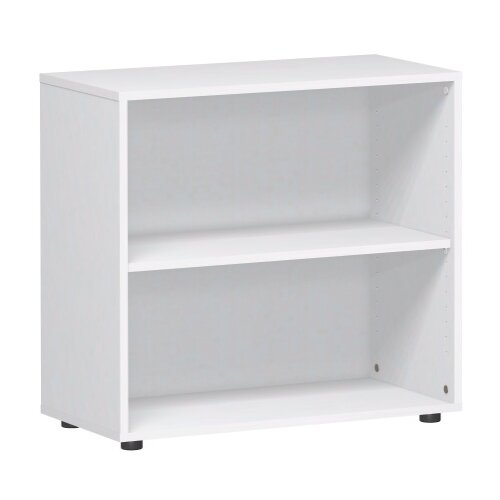 Regal 2 Ordnerhöhen 75 cm hoch 80 cm breit Dekor Weiss