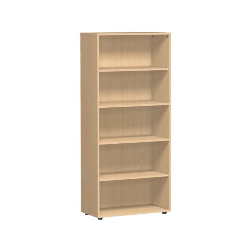 Regal 5 Ordnerhöhen 181 cm hoch 80 cm breit, Dekor Buche Dunkel