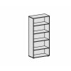 Regal 5 Ordnerhöhen 181 cm hoch 80 cm breit, Dekor Weiss