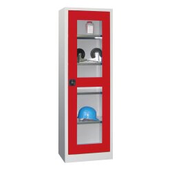 Stahlschrank mit Sichtfenstertür 195 cm hoch, 64 cm...