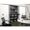 Stahl Querrollladenschrank, 100 cm hoch, Serie Select,  Breite 100 cm, Korpus: Grau, Rolllade: Grau