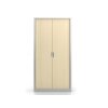 Stahl Querrollladenschrank, 5 Ordnerhöhen, Serie Select,  Breite 80 cm, Korpus: Grau, Rolllade: Ahorn