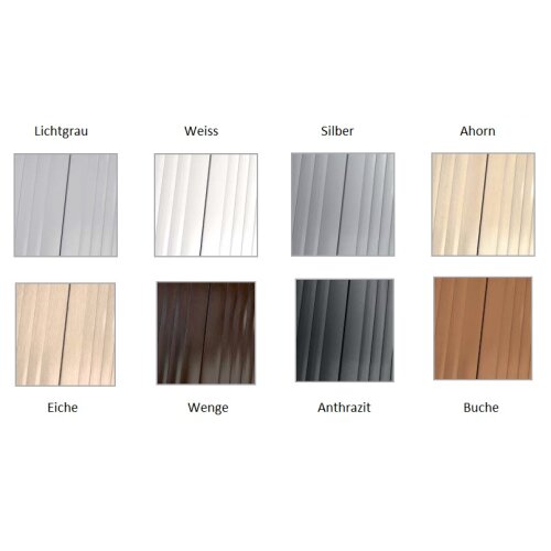 Stahl Querrollladenschrank, 70 cm hoch, Serie Select,  Breite 100 cm, Korpus: Silber metallic, Rolllade: Eiche