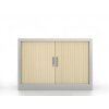 Stahl Querrollladenschrank, 70 cm hoch, Serie Select,  Breite 100 cm, Korpus: Silber metallic, Rolllade: Eiche
