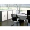 Stahl Querrollladenschrank, 70 cm hoch, Serie Select,  Breite 100 cm, Korpus: Silber metallic, Rolllade: Eiche