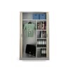 Stahl Kleider-Aktenschrank, 198 cm hoch, Serie Select,  Breite 120 cm, Korpus: Weiss, Rolllade: Weiss
