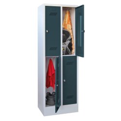 Fächerschrank 4 Fächer, Abteilbreite 300mm, auf...