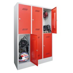 Fächerschrank 6 Fächer, Abteilbreite 400mm, auf...