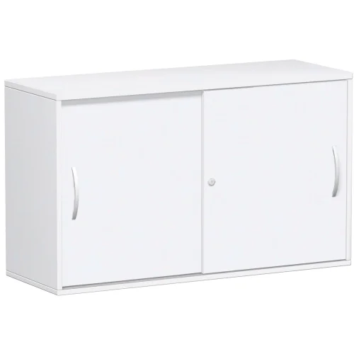 Anstell-Schiebetürenschrank 120 cm breit 72 cm hoch Dekor Korpus und Front in Weiss