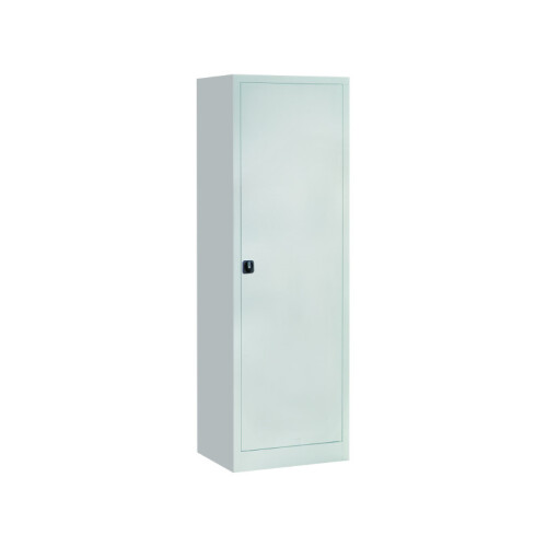 Stahlschrank 195 cm hoch, 64 cm breit, 50 cm tief, Korpus: Himmelblau, Türen: Himmelblau, Fachböden: gepulvert in Korpusfarbe